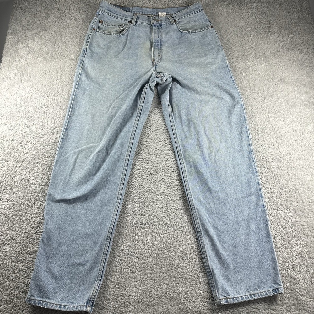 VINTAGE Levi's 550 Jeans Mens 35x32 (Fits 32x31) Blue Light Wash Relaxed Fit
